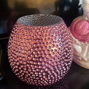 Pink metallic vase